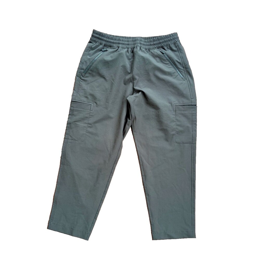 Old Navy Petite High-Waisted Stretch Tech Cropped Cargo Olive Pants Petite M